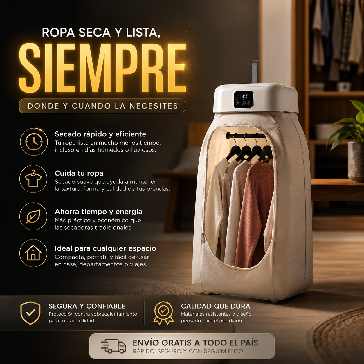 Secadora Ropa Portatil